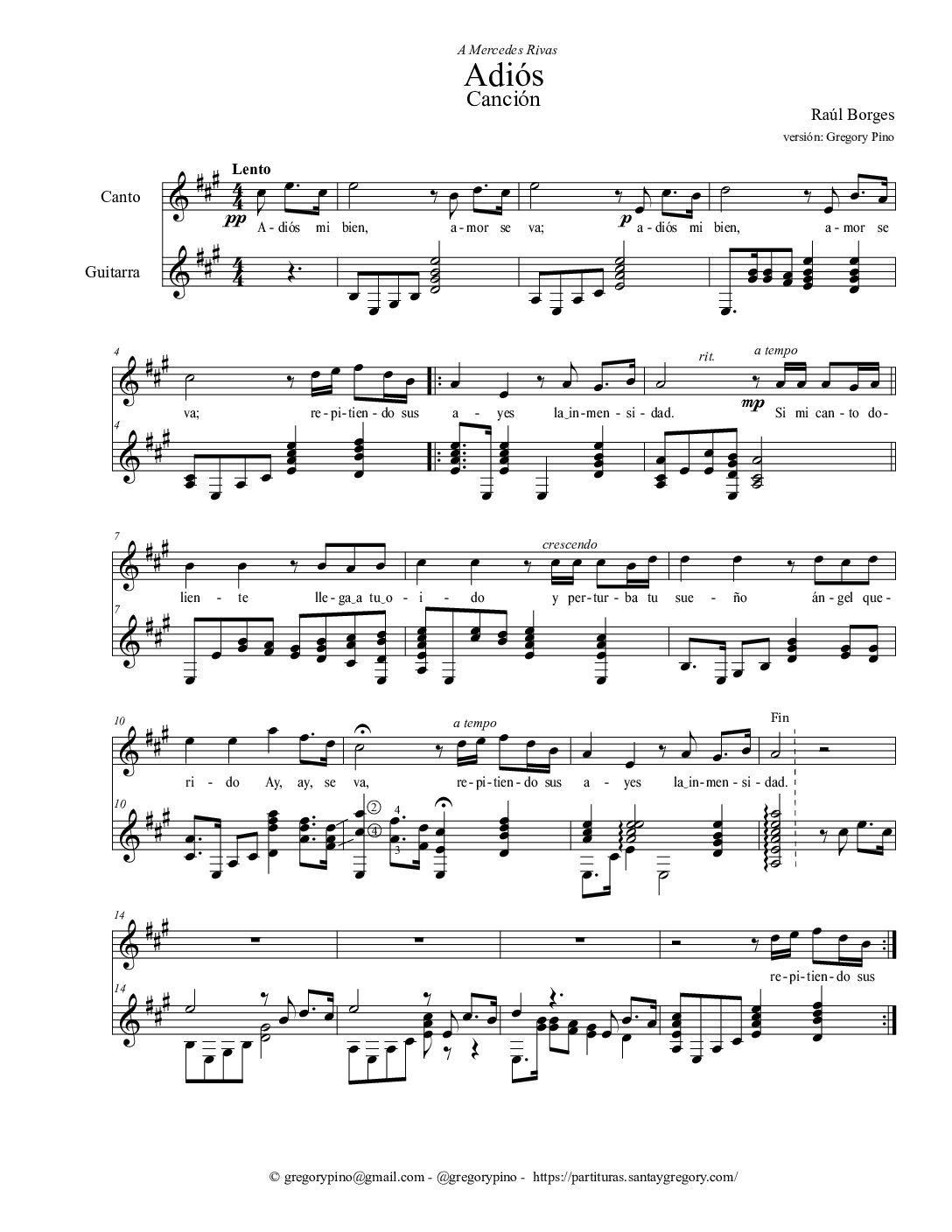 Adiós, Raúl Borges, versión extendida