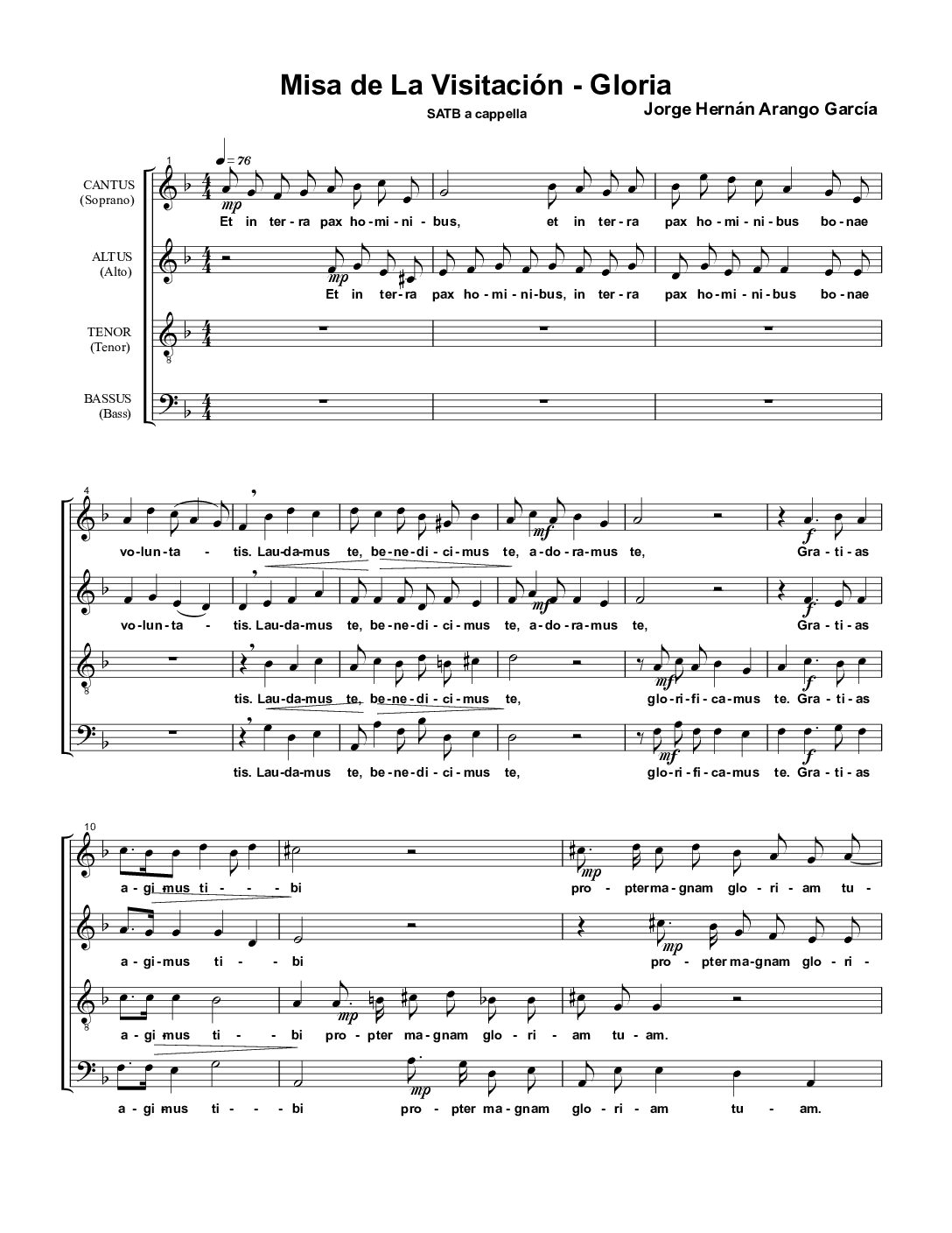 Gloria - Jorge H. Arango