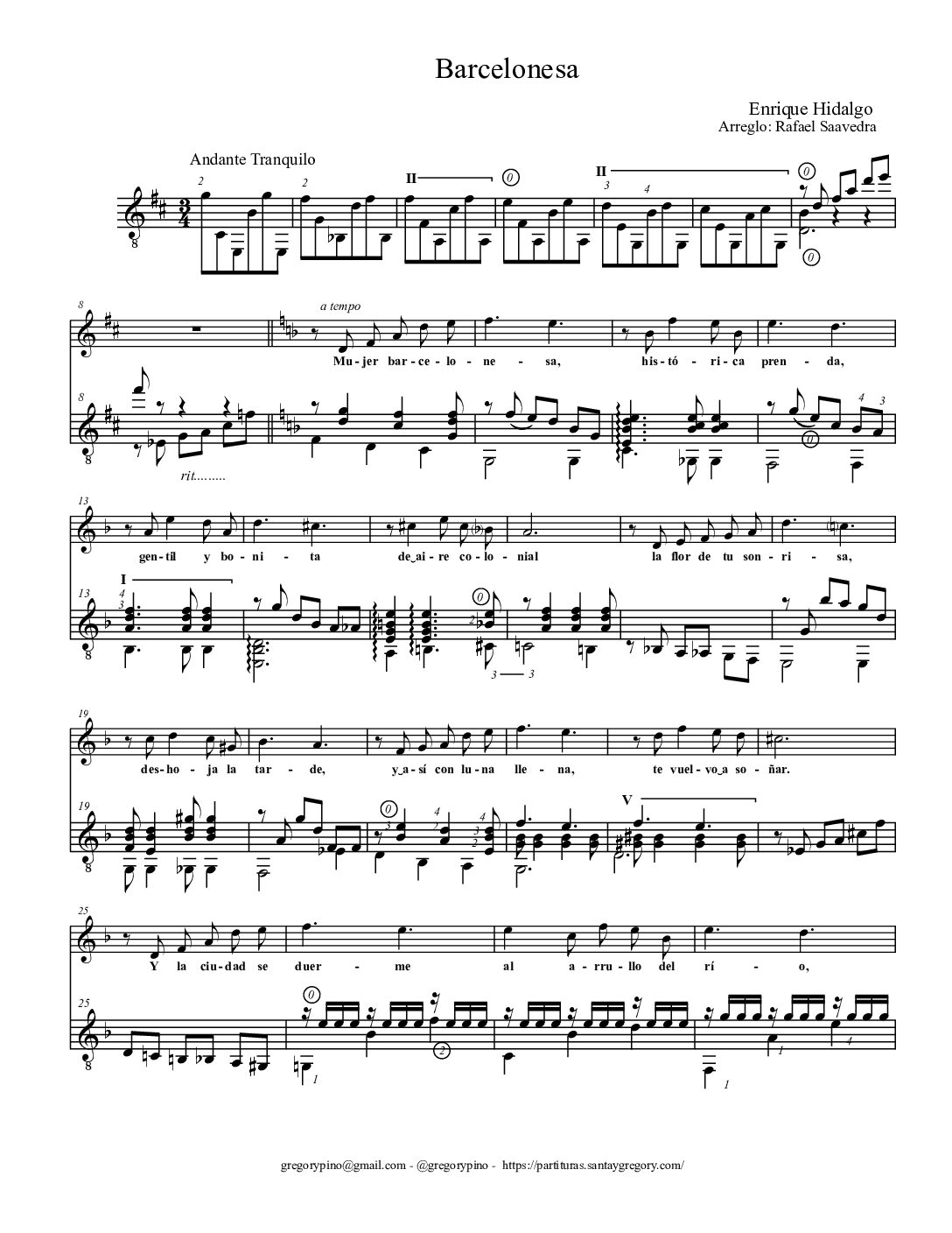 Barcelonesa - E. Hidalgo - Guitarra y voz