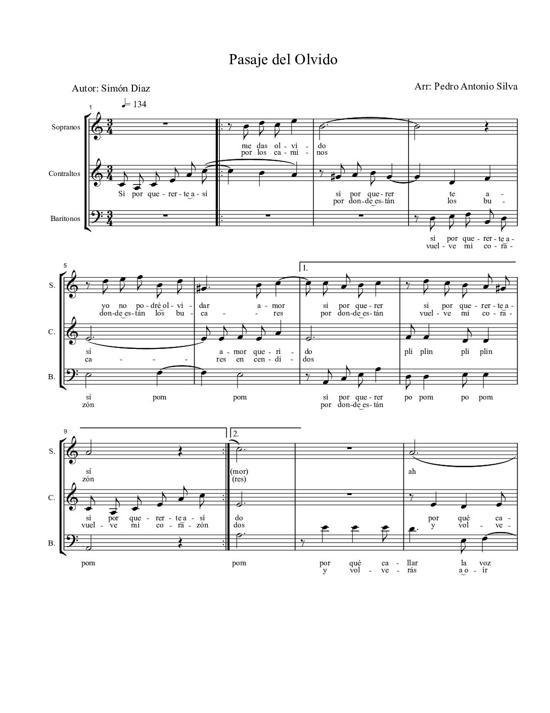 Pasaje del olvido - Simón Díaz