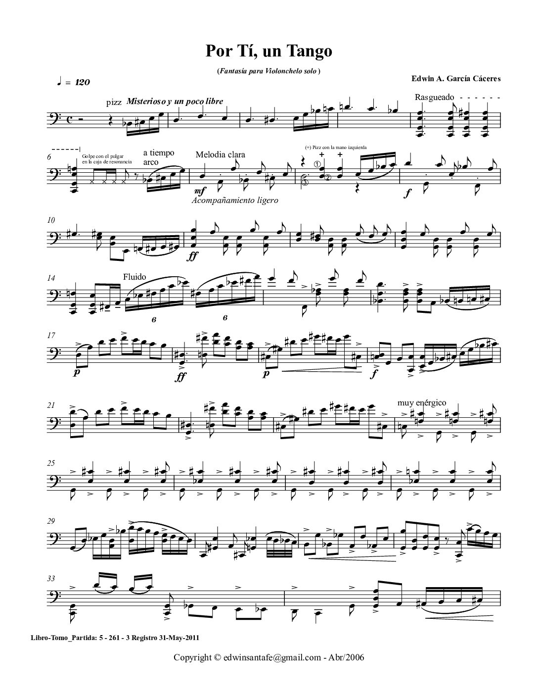 Por Tí, un tango - Edwin García Cáceres