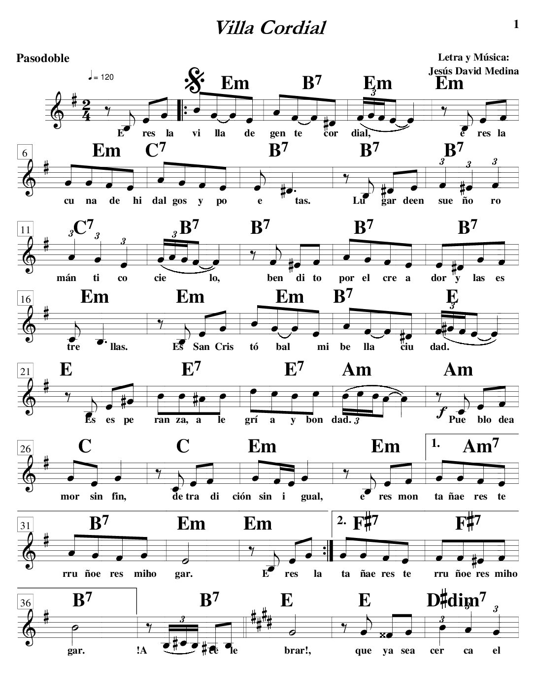 Villa Cordial - Jesús D. Medina